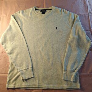 NWOT Polo Ralph Lauren Men XL T-Shirt Interlock Solid L/S Pony Beige 100% Cotton